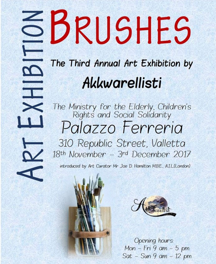 Brushes - The Third Annual Art Exhibition by Akkwarellisti 2017