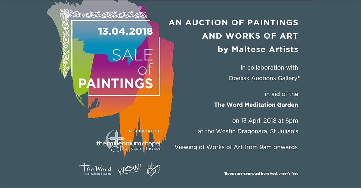 Auction of Paintings in aid of The Word Meditation Garden 2018