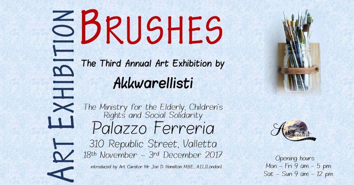 Brushes - The Third Annual Art Exhibition by Akkwarellisti 2017