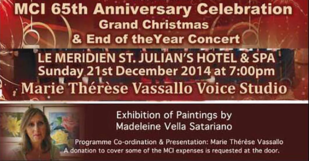 Malta Cultural Institute Christmas Concert and Exhibition 2014