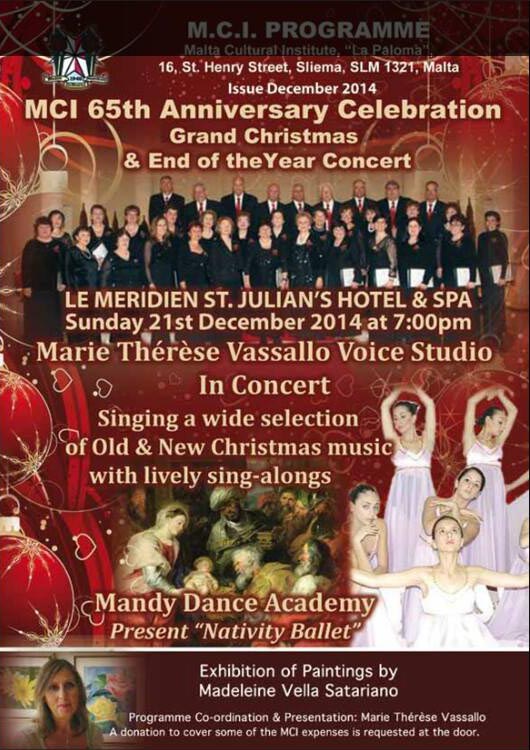 Malta Cultural Institute Christmas Concert and Exhibition 2014