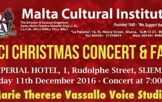 Malta Cultural Institute Christmas Concert and Fair 2016